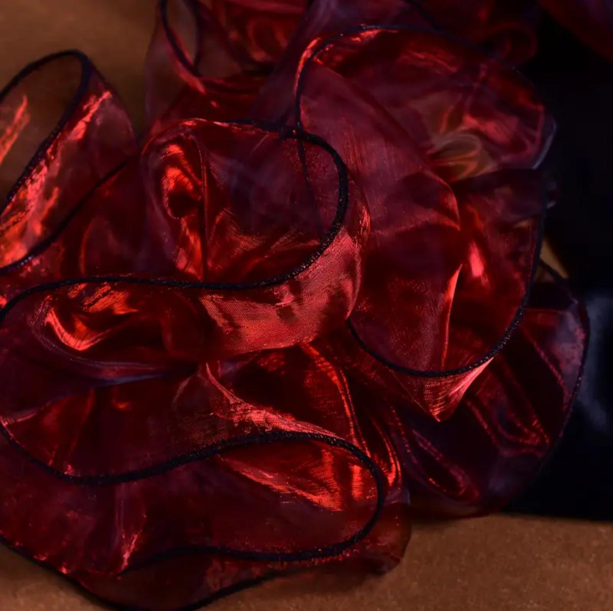 The Ruby Satin Floral Gloves