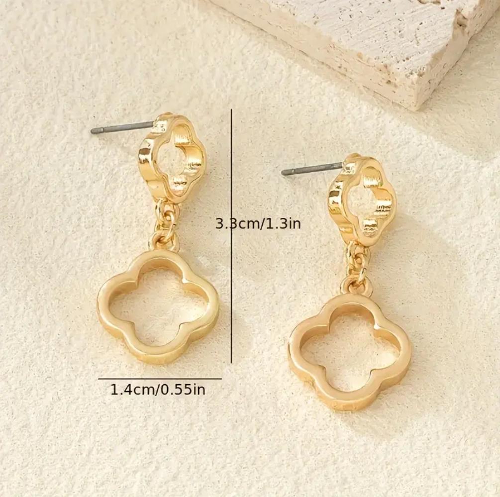 Four-leaf Clover Dangle Earrings