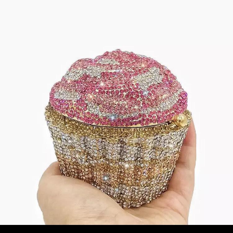Luxury Crystal Diamond Cake Clutch Bag