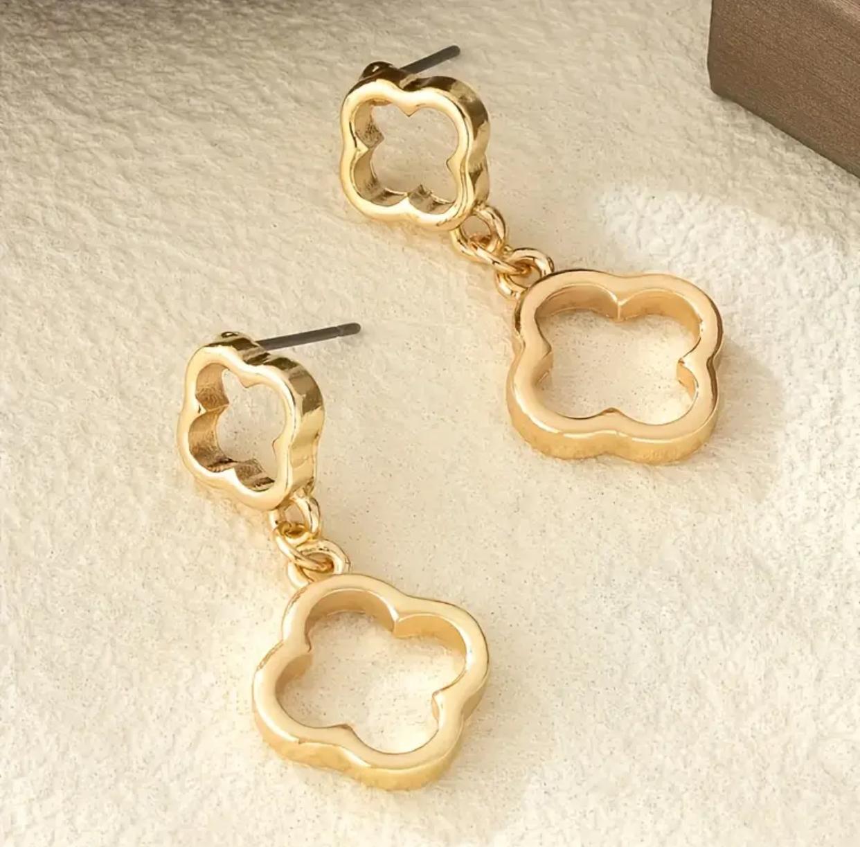 Four-leaf Clover Dangle Earrings