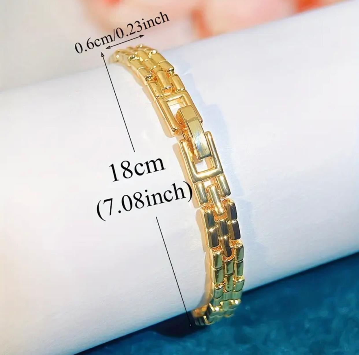 Luxury Gold Plated Bracelet with Multicolor Round Synthetic Cubic Zirconia