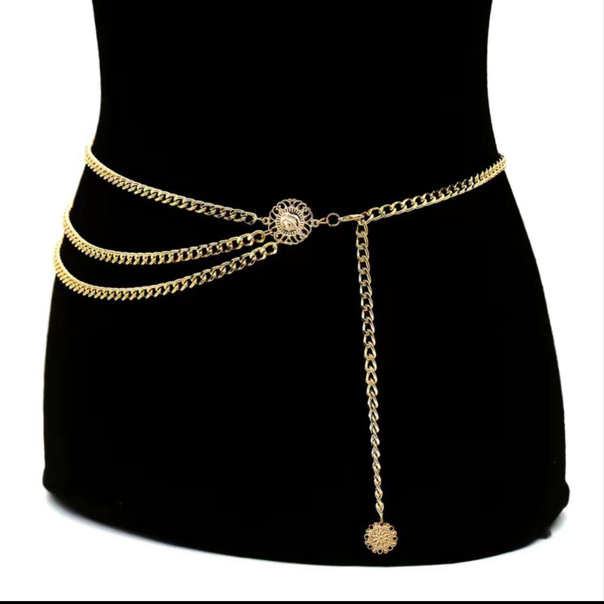 Sun Flower Boho Tassel Waist Chain Belt