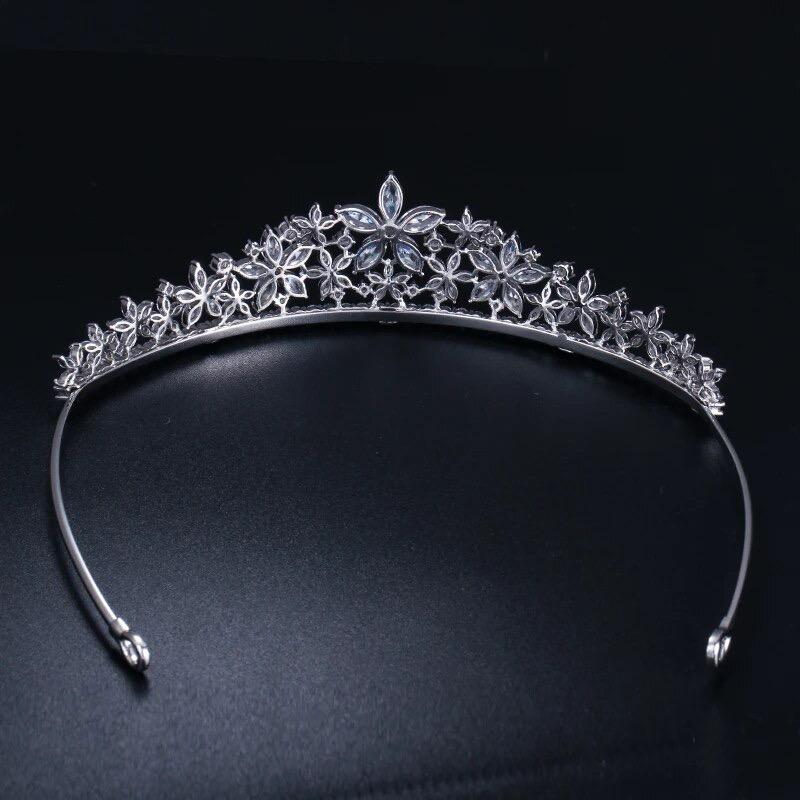 Marquise CZ Floral Tiara