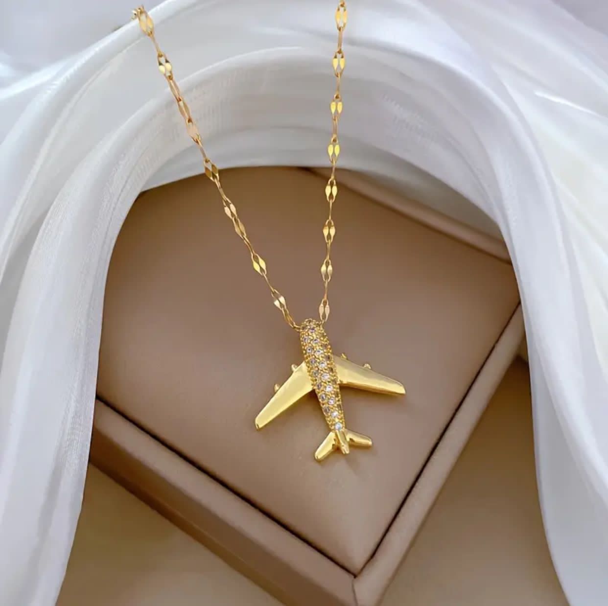 Unisex Aircraft Pendant Necklace