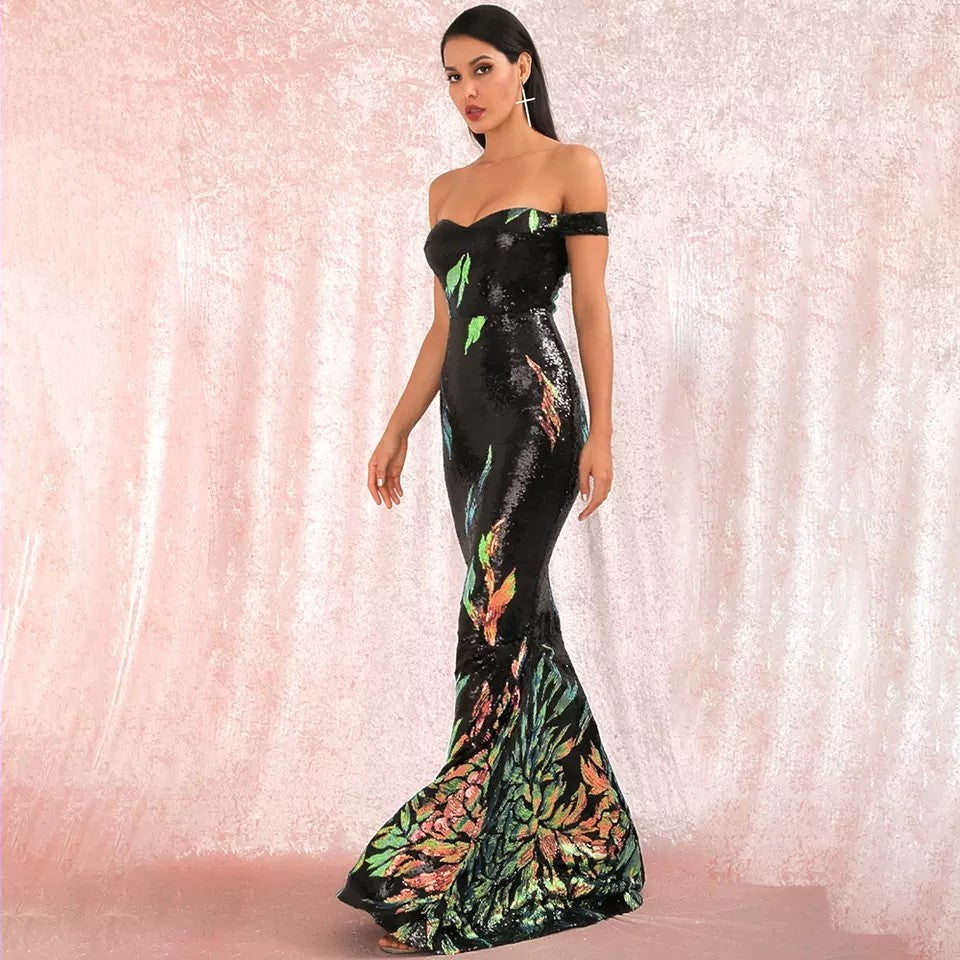 Sexy Sequins Maxi Dress