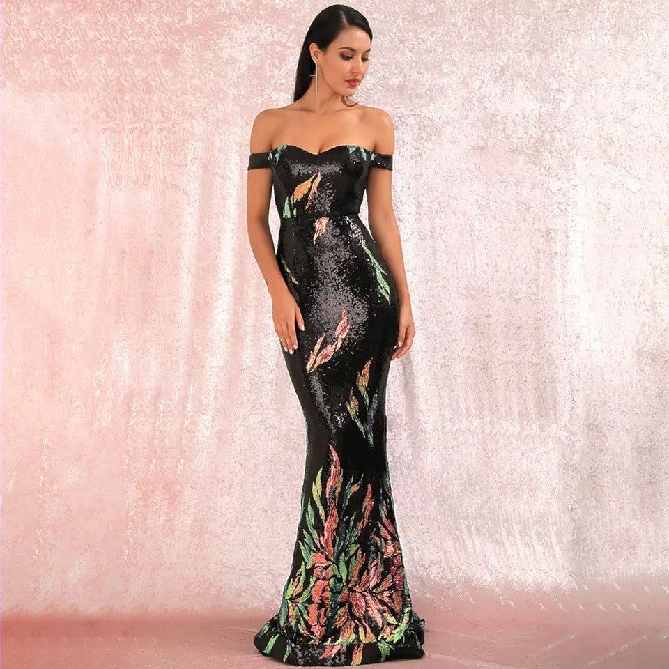Sexy Sequins Maxi Dress