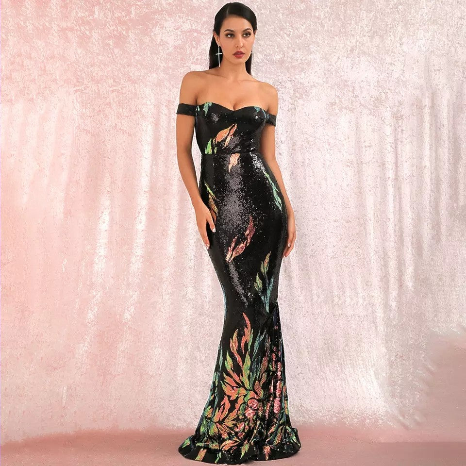 Sexy Sequins Maxi Dress