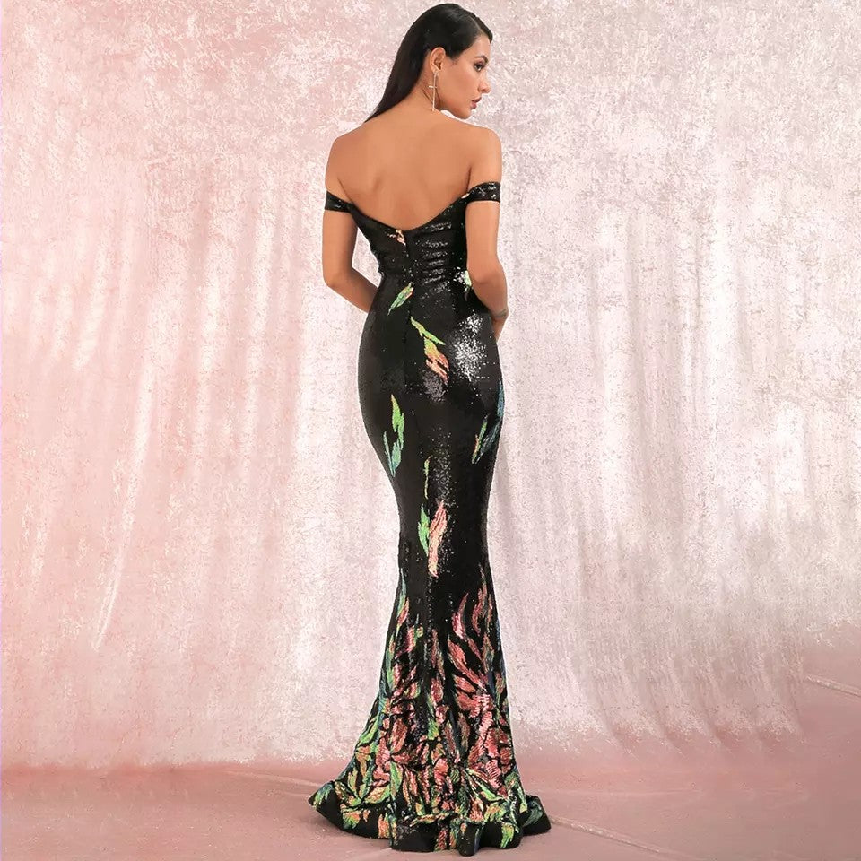 Sexy Sequins Maxi Dress