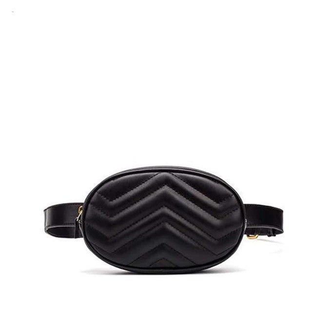 Luxury Round Leather Waist Belt Bag