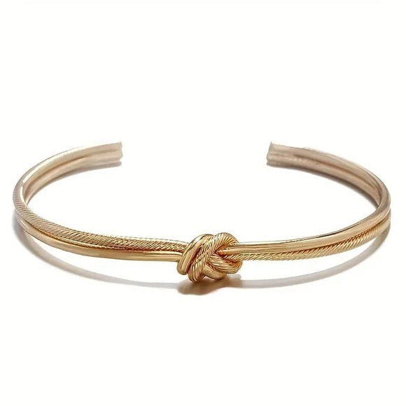 Luxury 18K Gold Plated Knot Bracelet