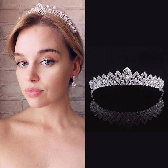 Europe and America Gorgeous Crystal Jewelry Tiara Crown Alloy Rhinestone Bride hairdress