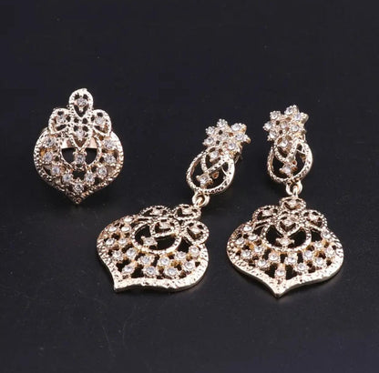 Heart Shaped Arabian Design Jewelry Set