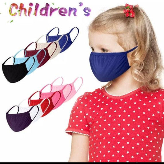 Children's Plain Spandex Cotton Washable Reusable Face Masks
