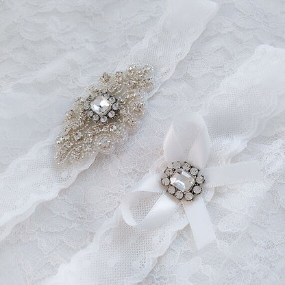 Rhinestone Bridal Garter Set