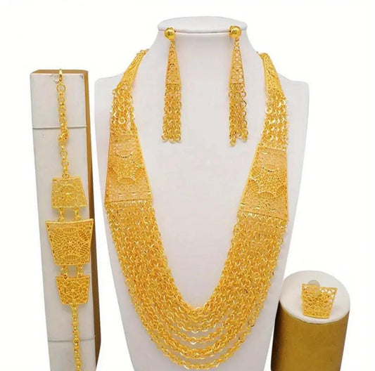 24K Gold Plated Arabian Banquet Jewelry Set