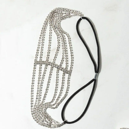 Elastic Rhinestone Chain Headband