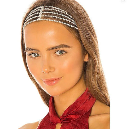 Elastic Rhinestone Chain Headband