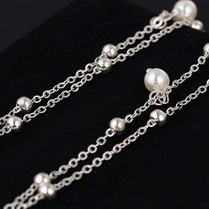 Bohemian Infinity Pearl Anklet, Honeymoon Anklet, Beach Anklet