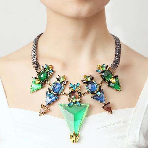 The Kaleidoscope Crystals Statement Necklace