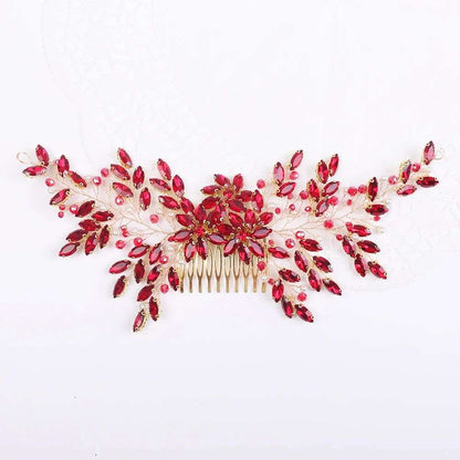 Vintage Crystal & Pearl Bridal Hair Comb