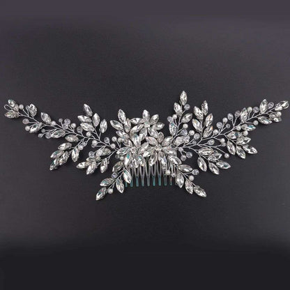 Vintage Crystal & Pearl Bridal Hair Comb