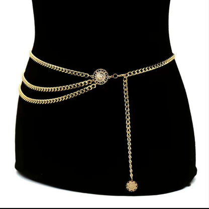 Sun Flower Boho Tassel Waist Chain Belt