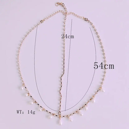 Pearl Bridal Hair Chain