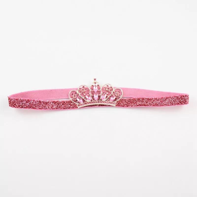 Colorful Infant Tiaras in 6 Colors/Baby girl Princess Elastic Headbands with crystal crown/ Baby Gift