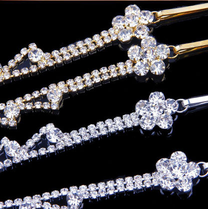 Rhinestone Waterdrop Bridal Hair Chain