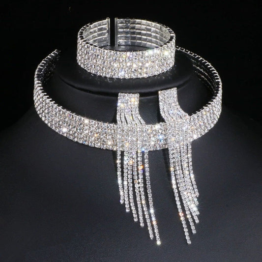 Tassel Crystal Jewelry Set