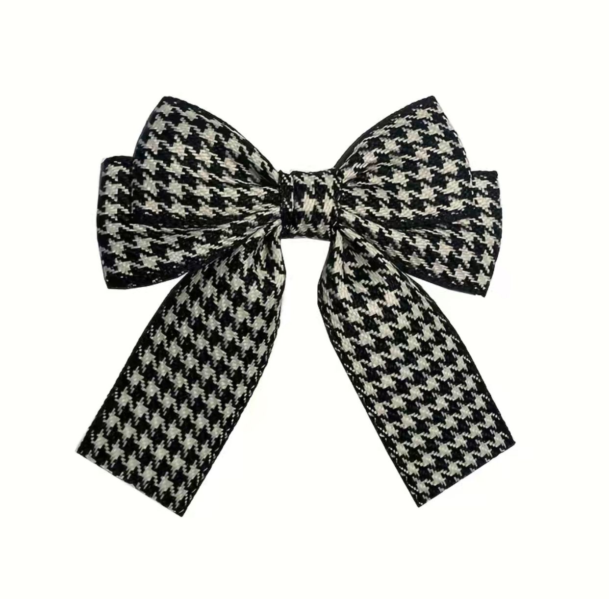 Classic Houndstooth Bow Tie/Brooch