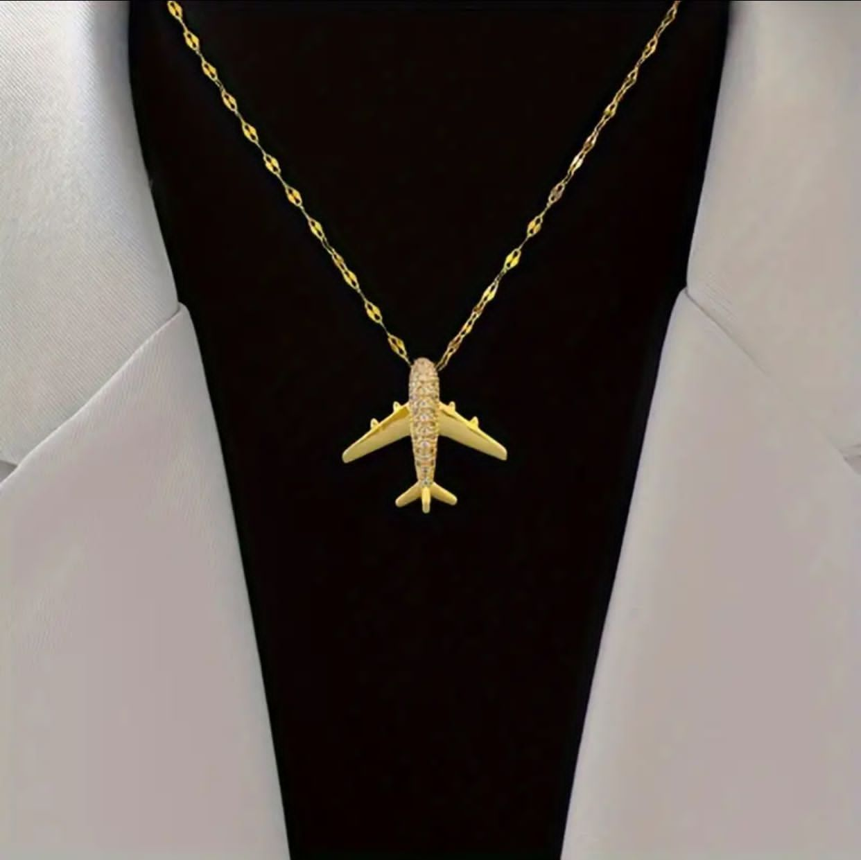 Unisex Aircraft Pendant Necklace