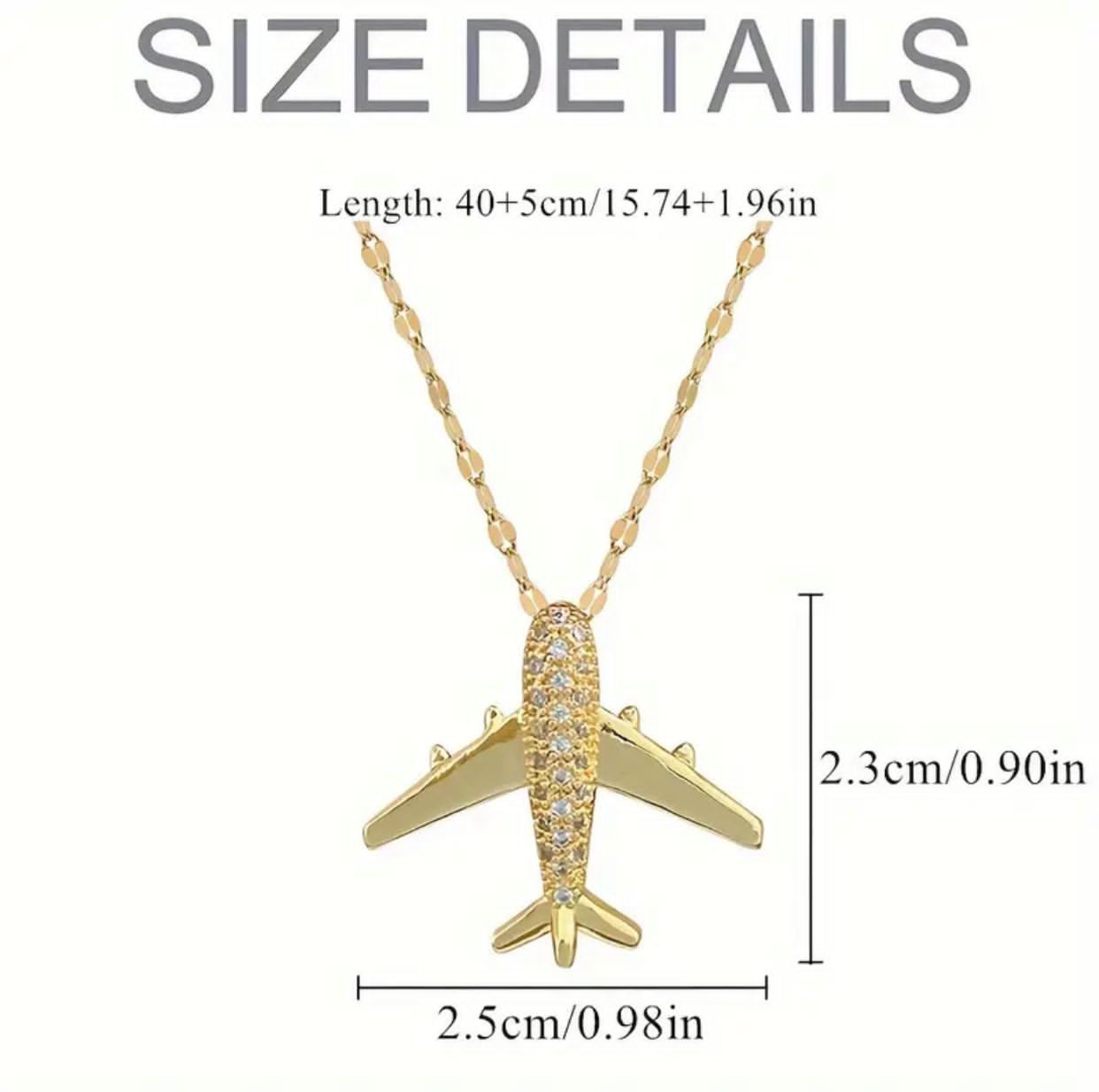 Unisex Aircraft Pendant Necklace