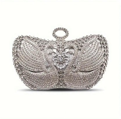 Love Birds Rhinestones Clutch Purse