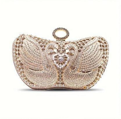 Love Birds Rhinestones Clutch Purse