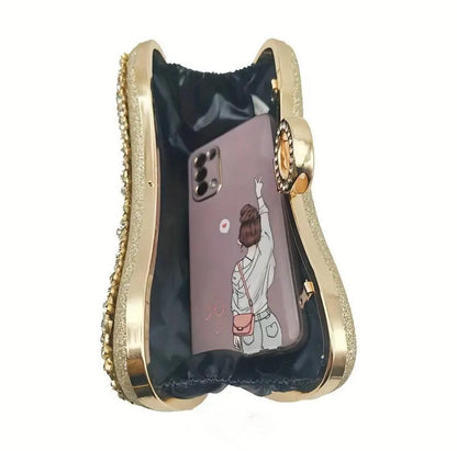 Love Birds Rhinestones Clutch Purse