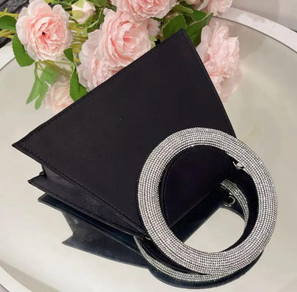 The Luxury Black Rhinestone Top Handle Mini Bag