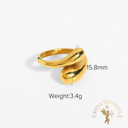 The Iris Stackable 18k Gold Plated Ring