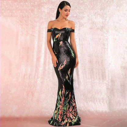 Sexy Sequins Maxi Dress