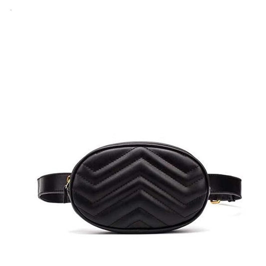 Luxury Round  Leather Waist Belt Bag