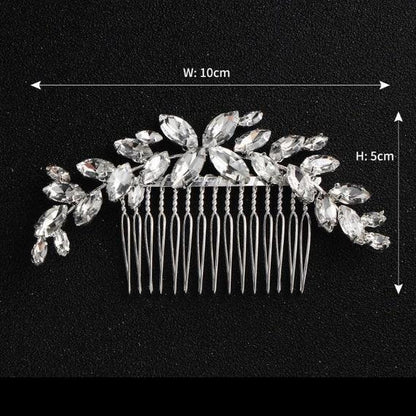 Half Moon Crystal Hair Comb