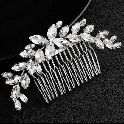 Half Moon Crystal Hair Comb