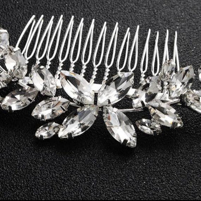 Half Moon Crystal Hair Comb