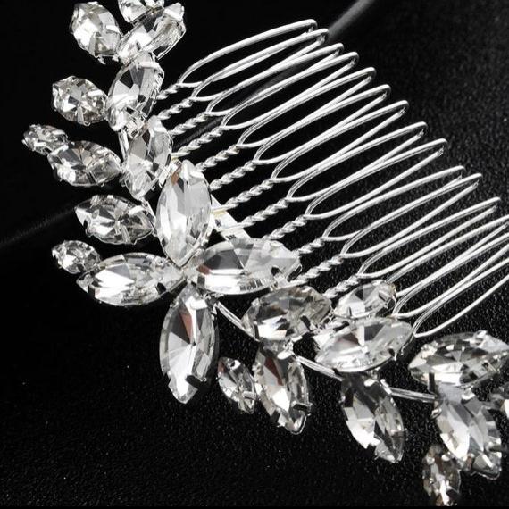 Half Moon Crystal Hair Comb