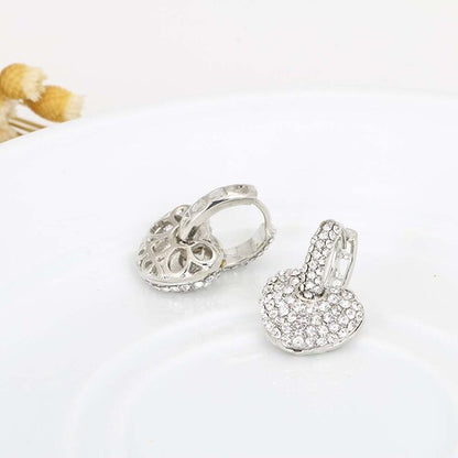 Crystal Hearts Detachable Earrings