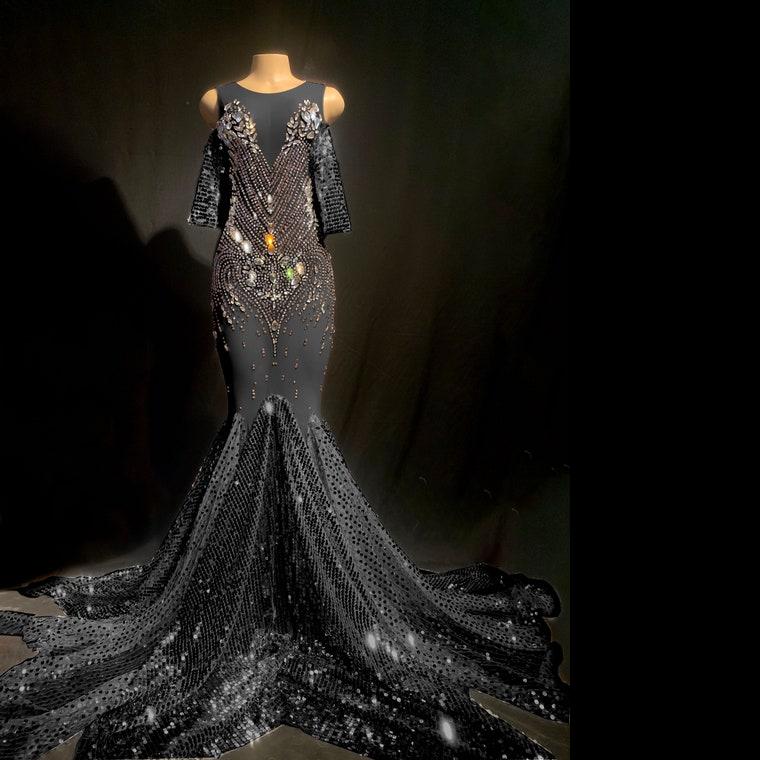The Sylvia Luxury Crystal Sequin Dress
