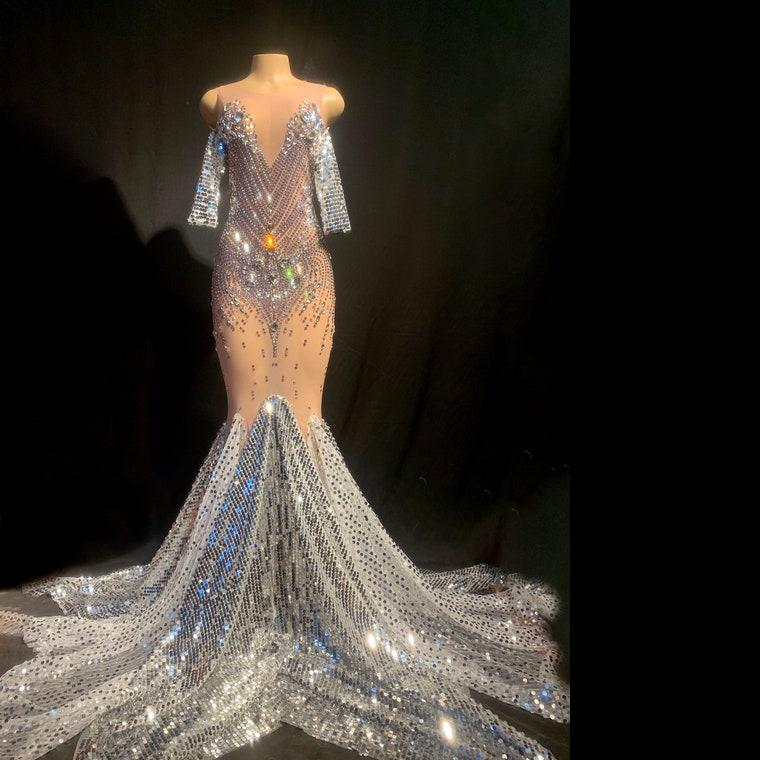The Sylvia Luxury Crystal Sequin Dress