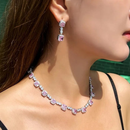 Pink Lady CZ Jewelry Set