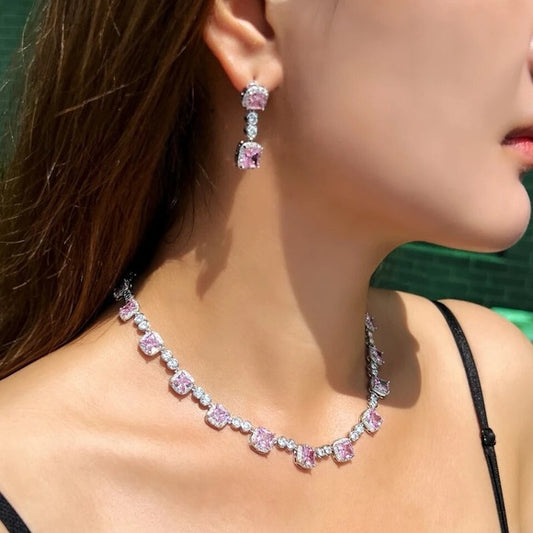 Pink Lady CZ Jewelry Set